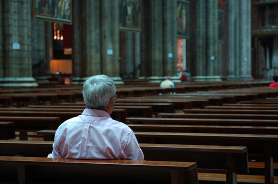 man-in-church-alone